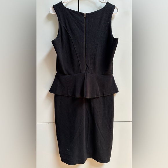 GANNI Eleanor Peplum Dress Black - stretch Large - Picture 10 of 12